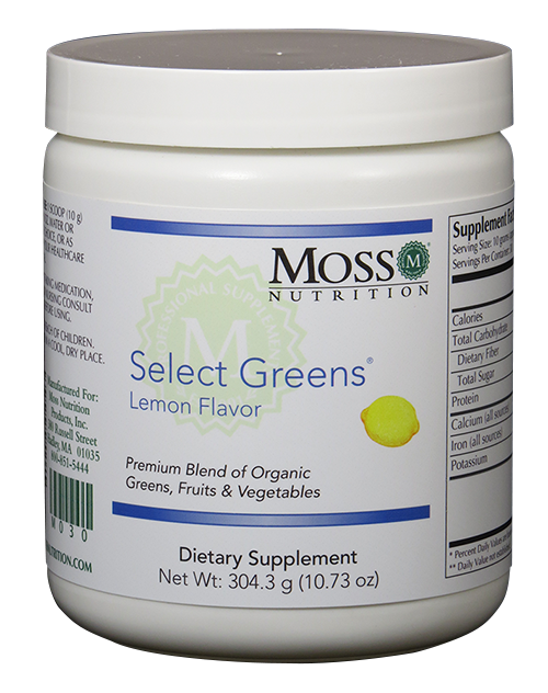 Moss Nutrition Product Select Greens Lemon 304.3 g